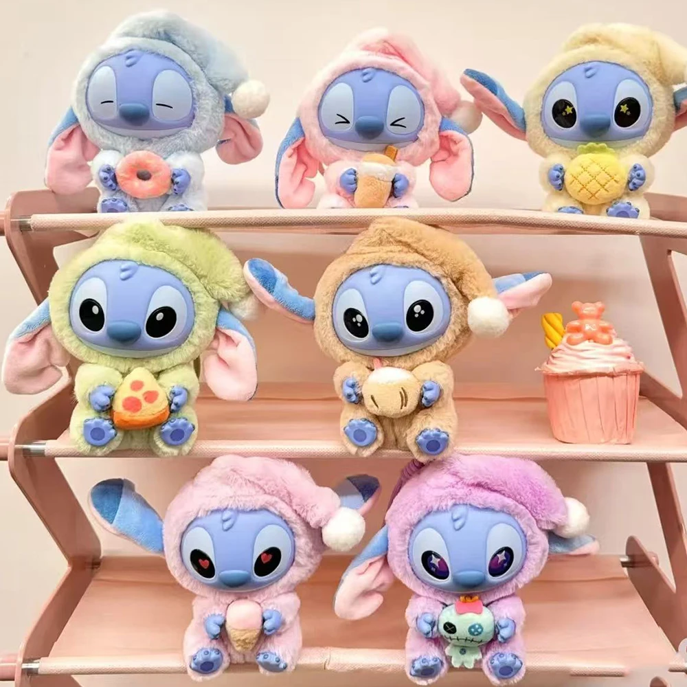 Disney dos desenhos animados ponto ange bonecas anime caixa cega brinquedos lilo & stitch comer algo antes do sono série brinquedo crianças presente de aniversário