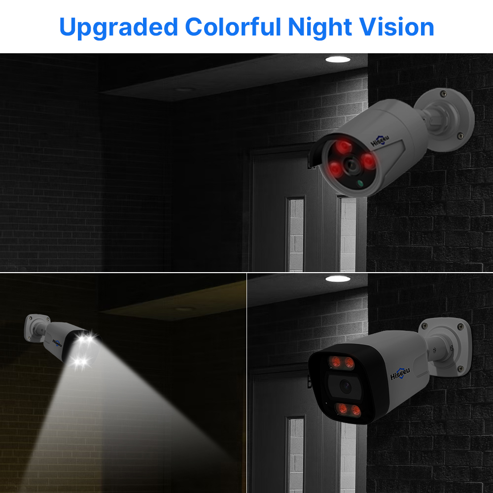 Hiseeu 5MP 4K POE Security IP Camera System Kit H.265 8MP 8CH CCTV NVR Home Outdoor Camera Surveillance Set Face Detection XMEye