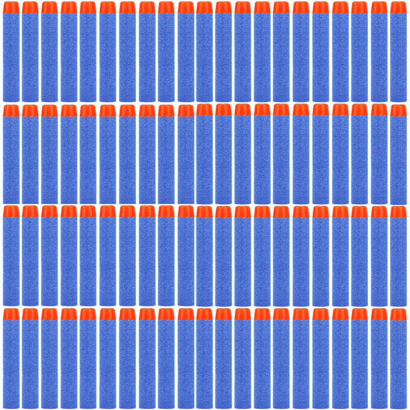 50 pçs balas de cabeça redonda sólida 7.2cm para nerf n-strike elite série blasters espuma eva recarga dardos crianças armas de brinquedo acessórios