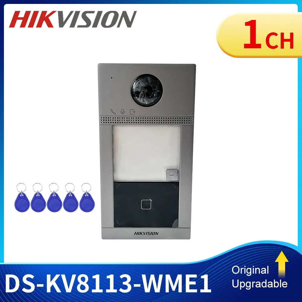 Hikvision Wireless IP Video Intercom Villa Türstation WIFI POE Türklingel IP67 IK08 DS-KV8413-WME1 DS-KV8113-WME1 Tür entsperren