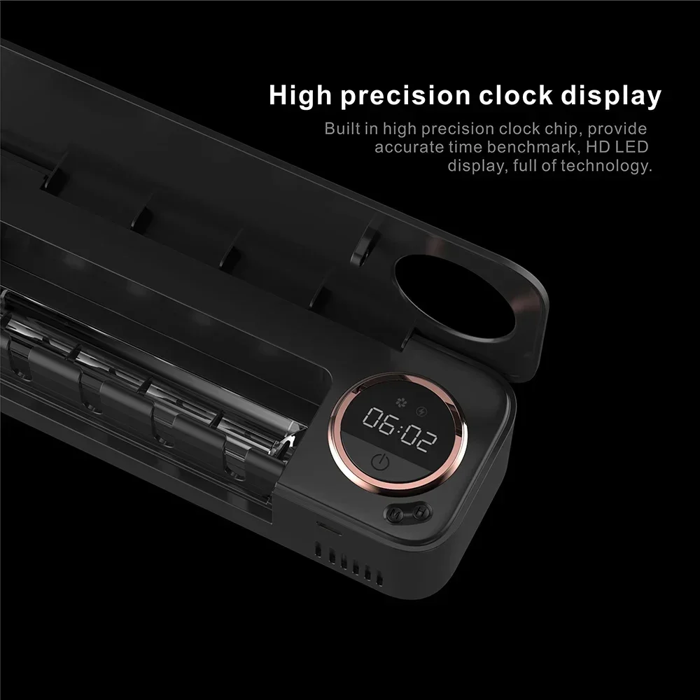 Nuevo Zai Xiao UV cepillo de dientes navaja esterilizador de almacenamiento soporte de cepillo de dientes recargable montaje en pared con pantalla LED accesorios de baño