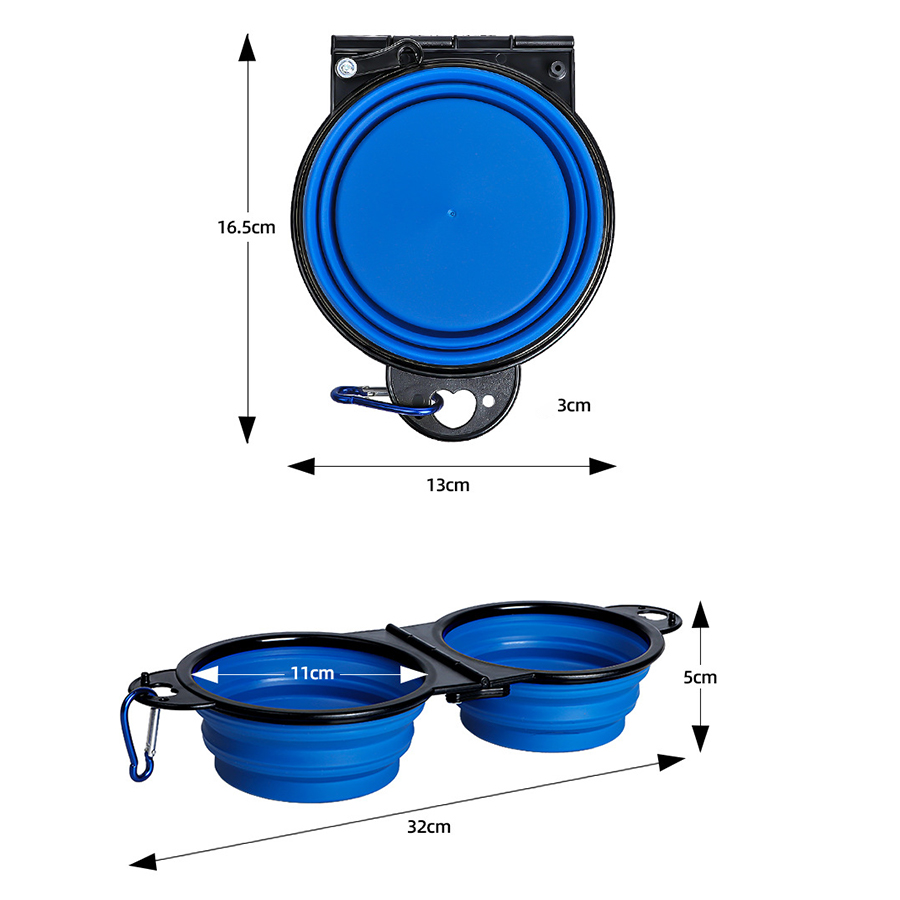 1 PC สัตว์เลี้ยงพับชามกลางแจ้งแบบพกพาชามดื่มชามสุนัขชามแมวสัตว์เลี้ยงประกอบถ้วยชามสุนัข
