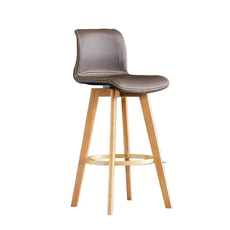 เก้าอี้บาร์สูงแผนกต้อนรับม้านั่งห้องครัว Minimalist Bar Accent เก้าอี้ Nordic รอบเก้าอี้สีฟ้าโมเดิร์น Taburetes Altos เฟอร์นิเจอร์