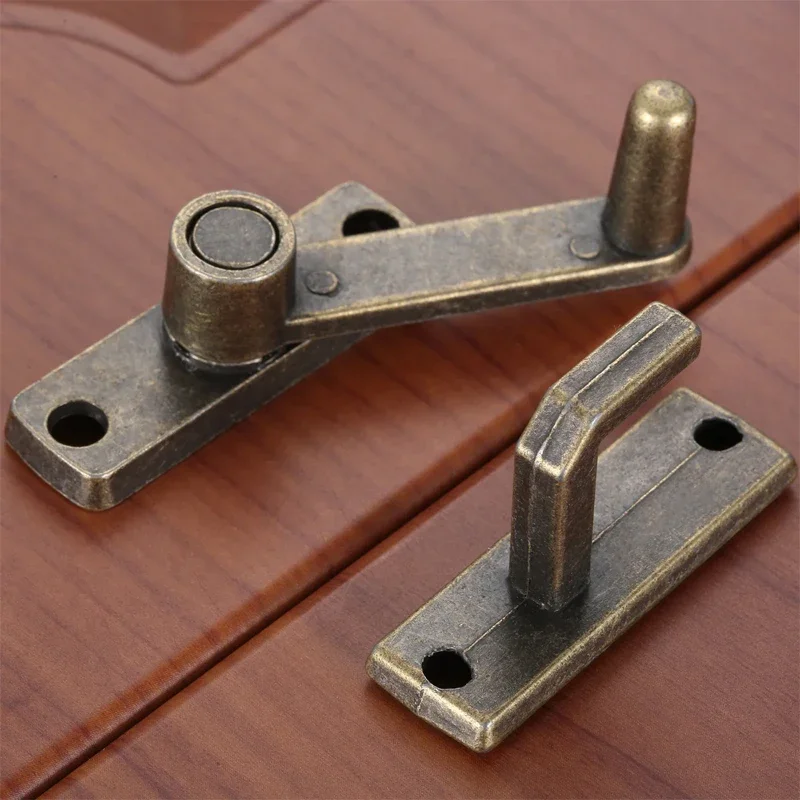 1Set Bronze Sliding Window Door Lock Handle Metal Door Latch Guard Latch Bolt Home Safety Chain Door Home Hardware