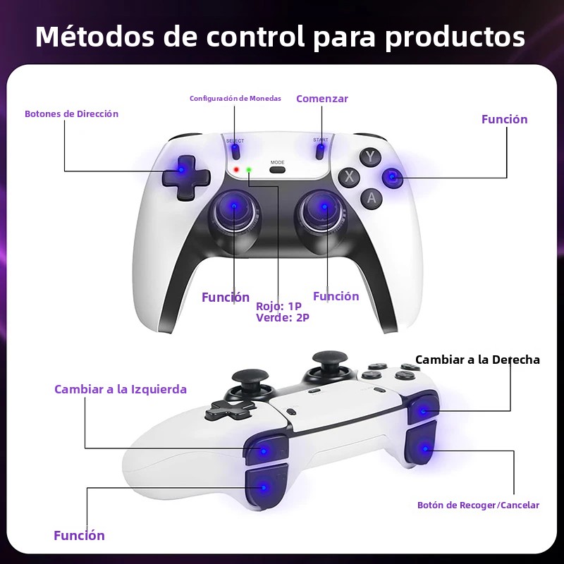 M15 4K TV Game Stick 64GB incorporado 3/40000+ consola de juegos retro con gamepads inalámbricos, admite más de 20 simuladores para juegos de TV HD