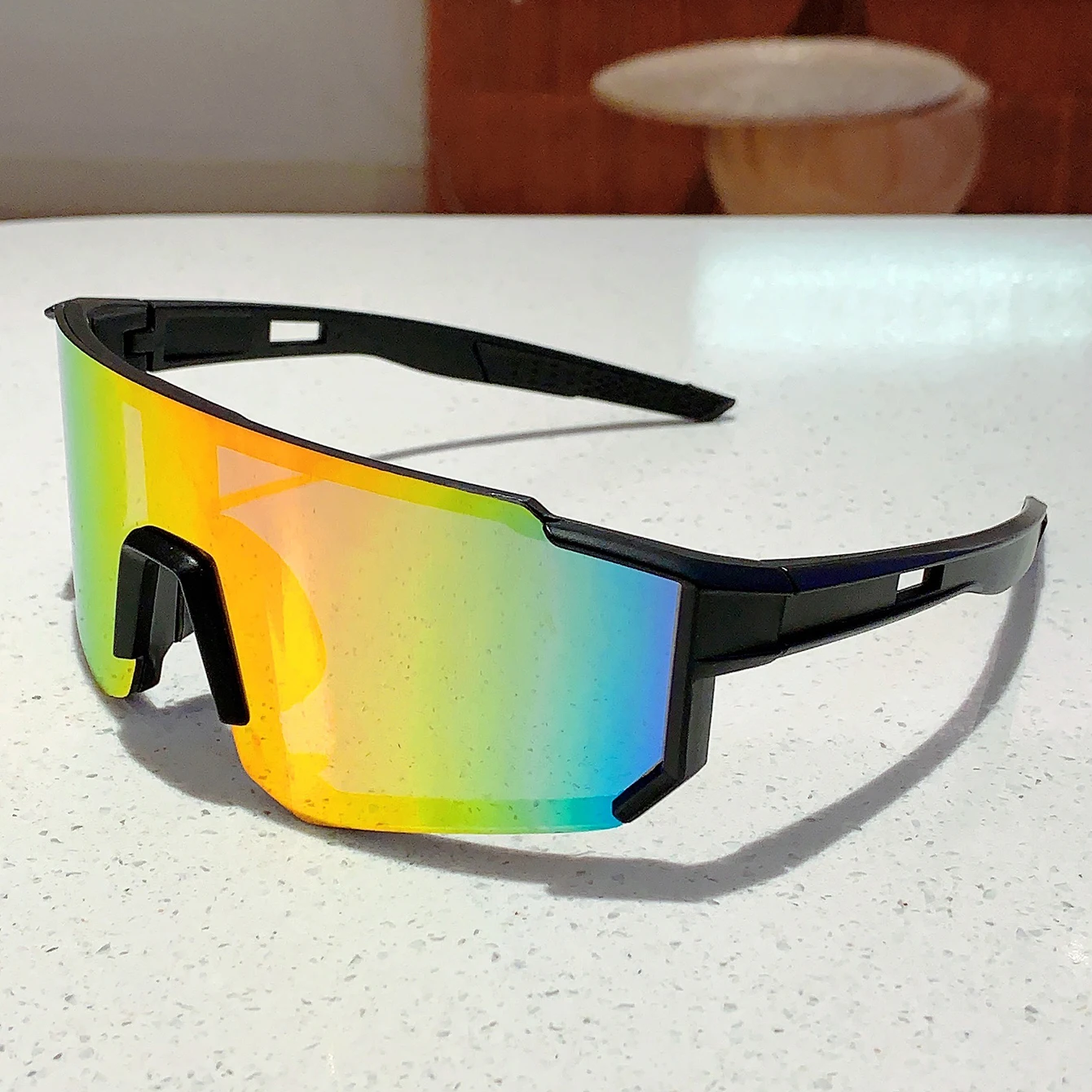 KAMMP, gafas de ciclismo a la moda, decoración de gran tamaño, gafas de sol deportivas anti UV para mujer, gafas de sol de diseño de marca para exteriores para hombre para senderismo