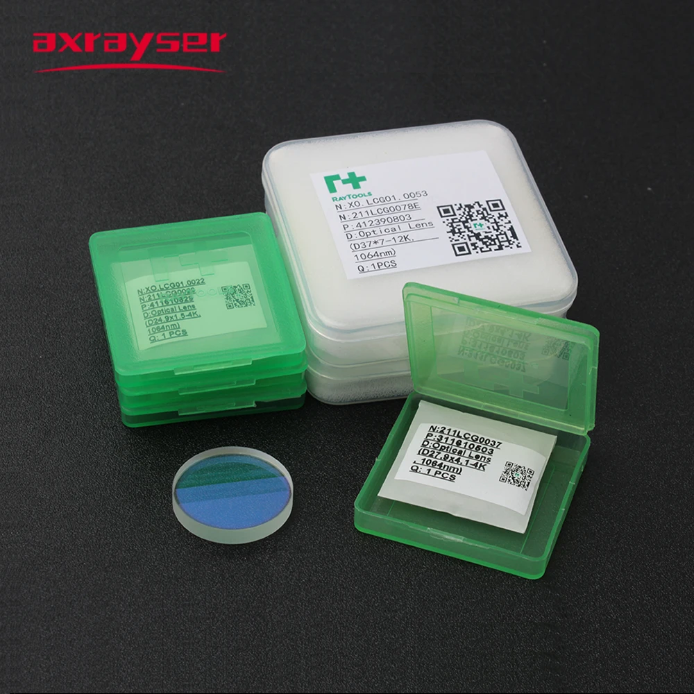 Axrayser Original Raytools ventanas protectoras 24,9x1,5 27,9x4,1 37x7 gafas ópticas para máquina cortadora láser de fibra Raytools