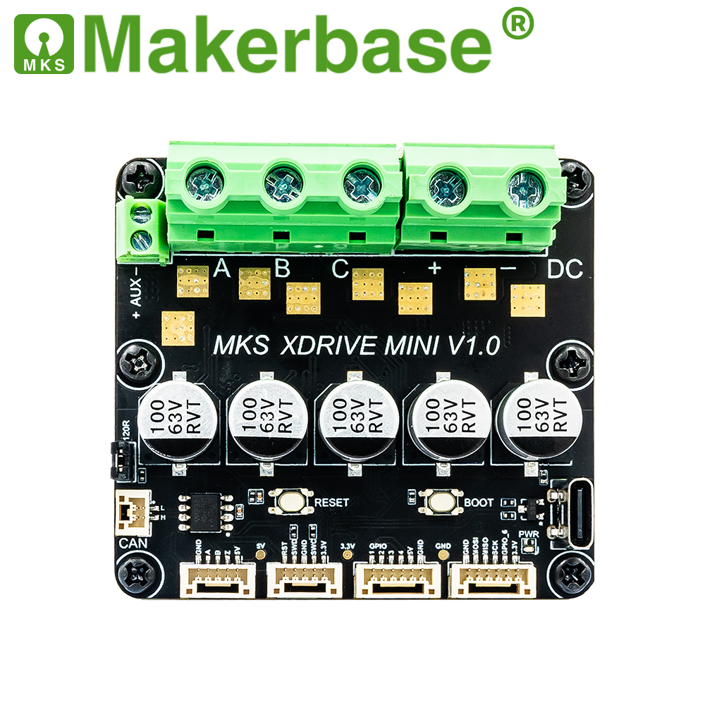 Makerbase MKS XRIVE MINI controlador de servomotor sin escobillas de alta precisión, basado en ODrv V3.6 con AS5047P a bordo