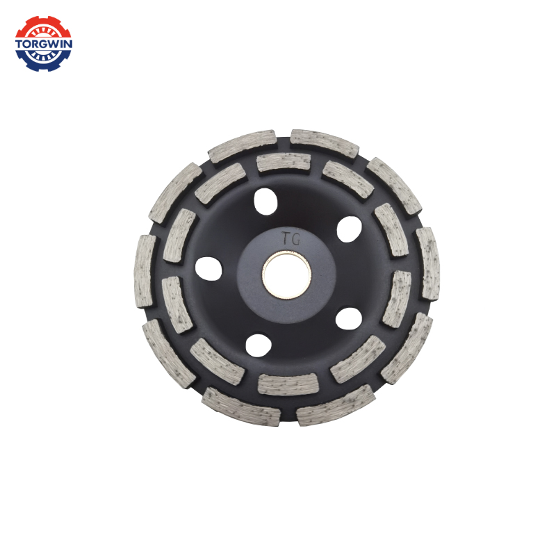 100/125/150/180/230mm Double Row Diamond Segment Grinding Wheel Cup Disc Grinder Concrete Granite Stone Cut