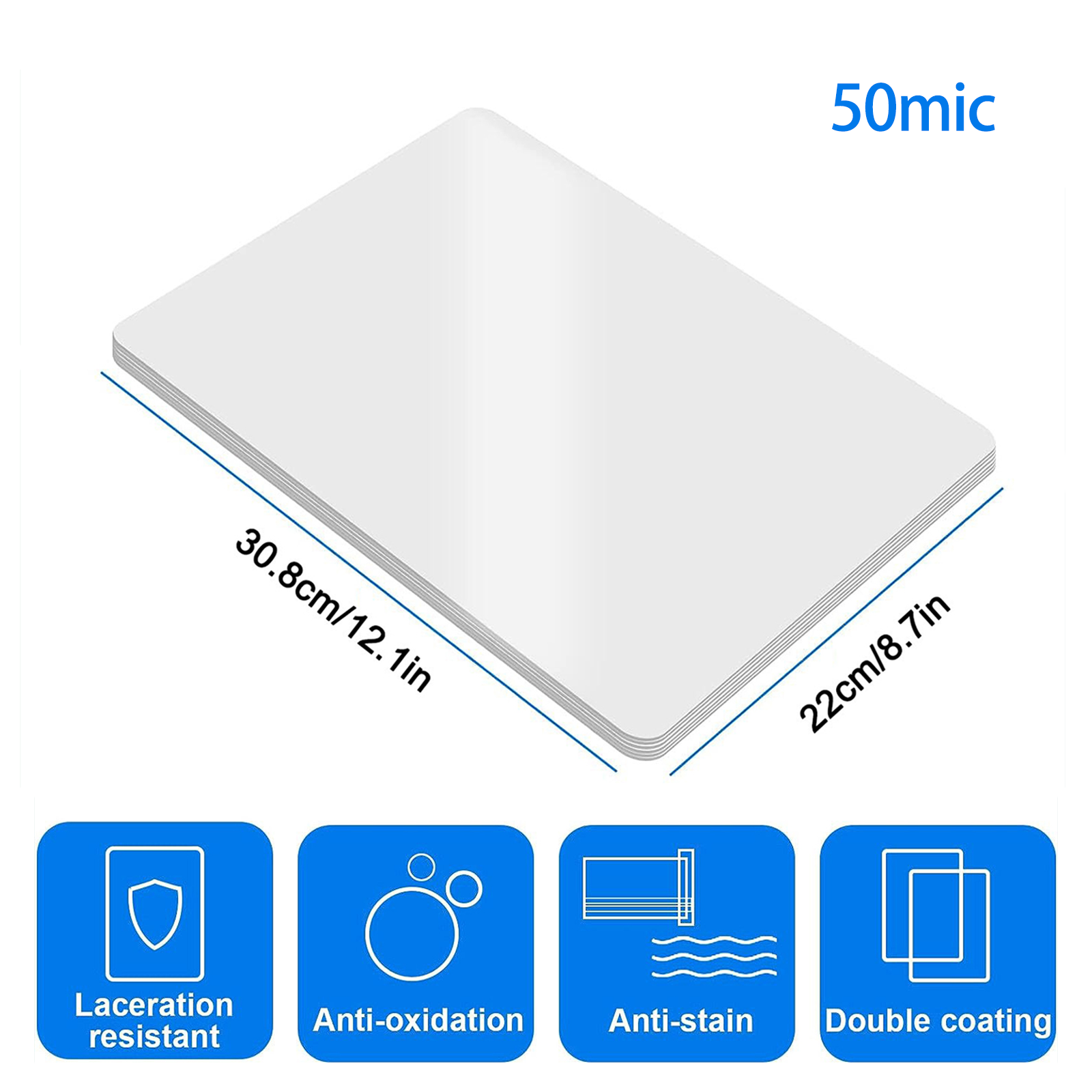 100 folhas de laminação térmica a4 pacote 50 malotes de canto redondo transparente de microfone 8.7x12.7 Polegada compatível com todos os laminadores térmicos