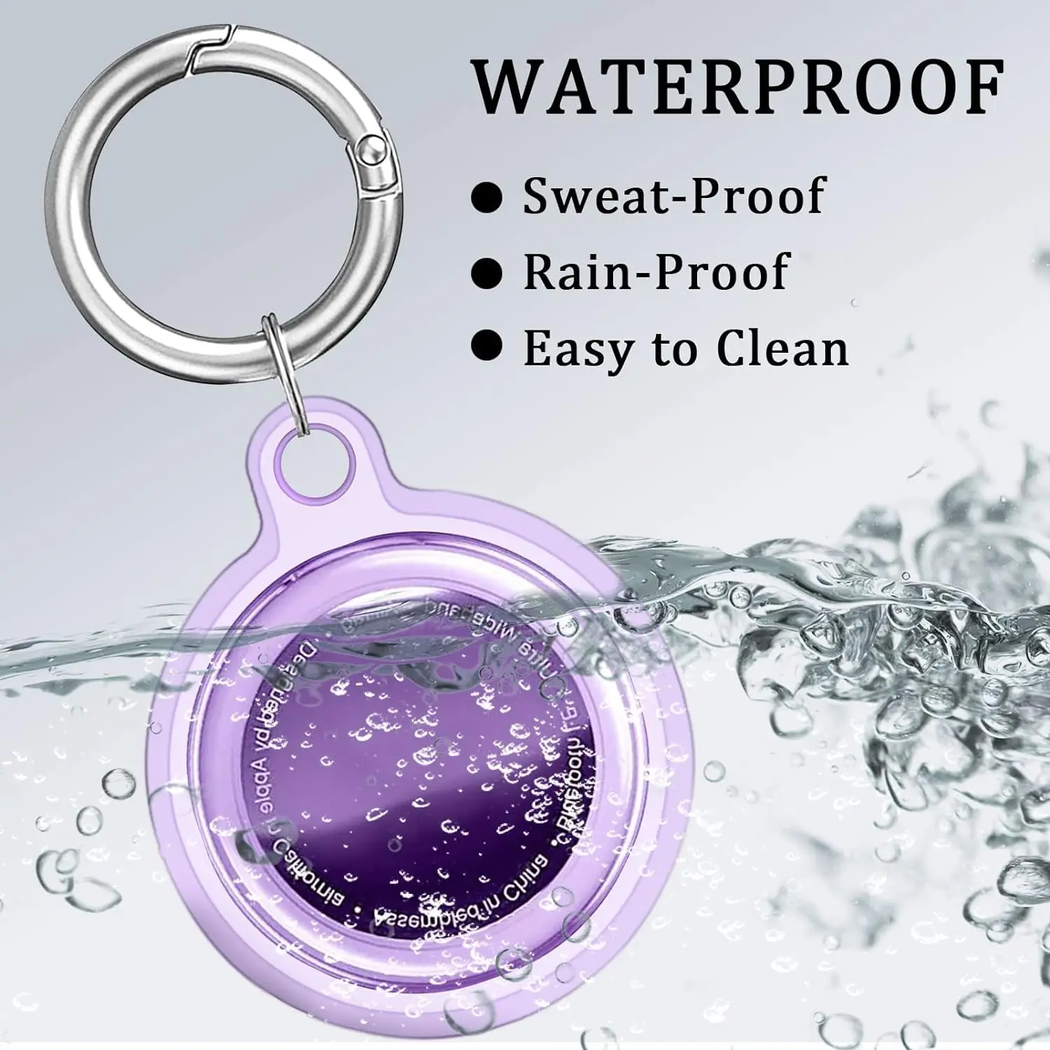 8/4/2 Pack Airtag Keychain Waterproof,Air Tag Holder Case Compatible with Apple AirTag Case for Dog Cat Collar Tracker Key Ring