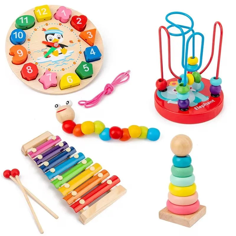ของเล่นเด็กเด็ก 3D ปริศนาไม้การเรียนรู้เด็กเกมของเล่นการศึกษาของเล่นไม้สำหรับเด็กของขวัญวันเกิด