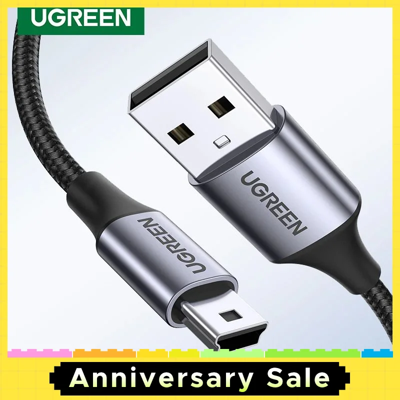 Ugreen Mini USB Cáp Mini USB To USB Dữ Liệu Nhanh Cáp Sạc Cho MP3 MP4 Người Chơi DVR Xe Ô Tô GPS Kỹ Thuật Số camera HDD Mini USB