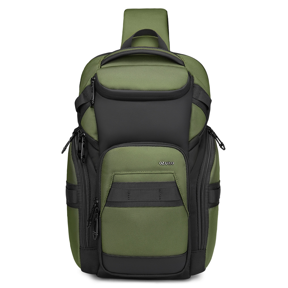 OZUKO Herenborsttas Zakelijk Commuter Mode Multifunctionele schoudertas Lichtgewicht reiswaterdichte crossbodytas