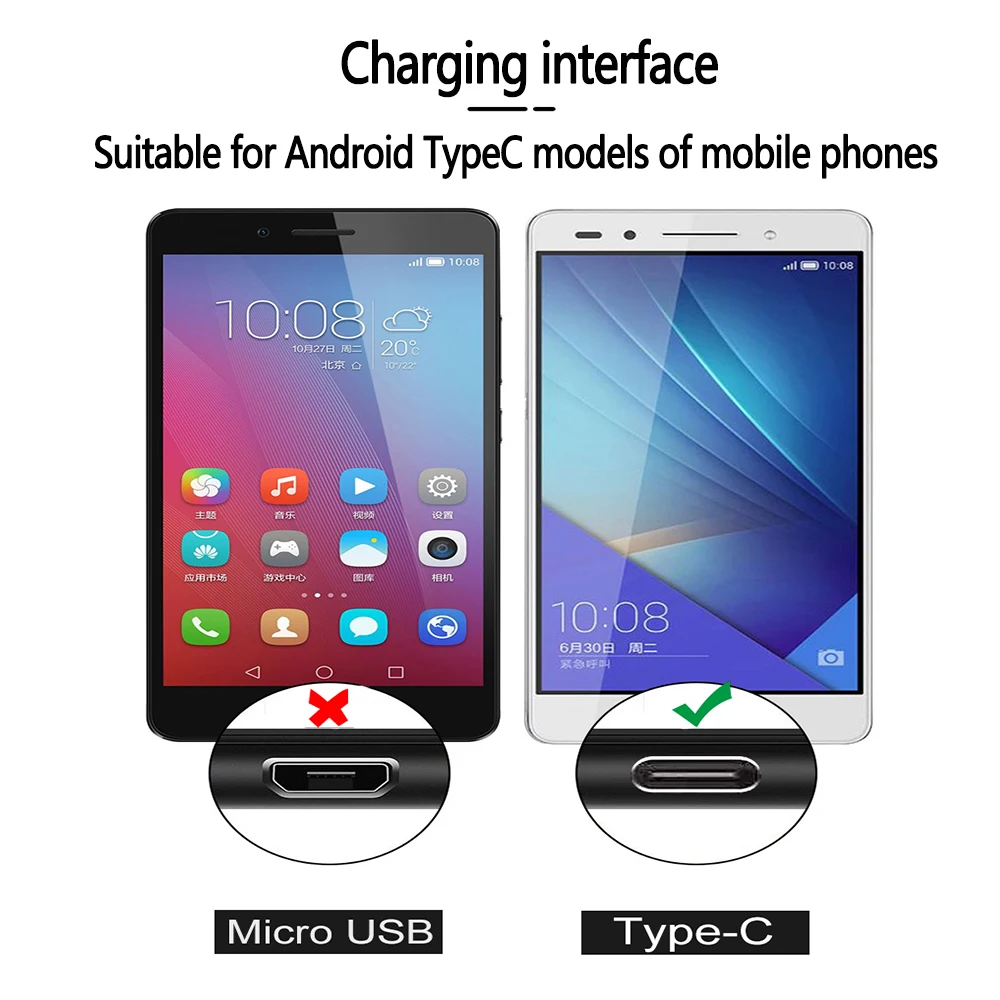 USB A zu Typ C Denim Datenkabel geeignet für Android Samsung HuaWei Typ C Schnellladekabel USB C Handy Aufladen 1M