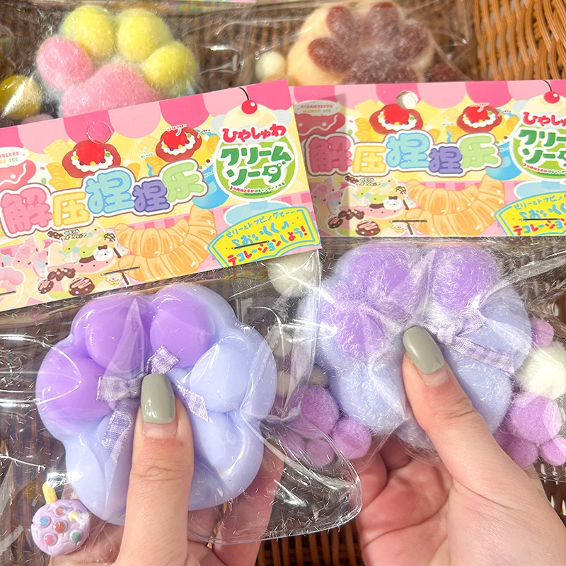 Cat Paw Mochi Taba Squishy Fidget ของเล่นตุ๊กตาน่ารัก Cat Paw ซิลิโคนช้า Rebound Pinch Decompression ของเล่นความเครียด Release Vent ของเล่น