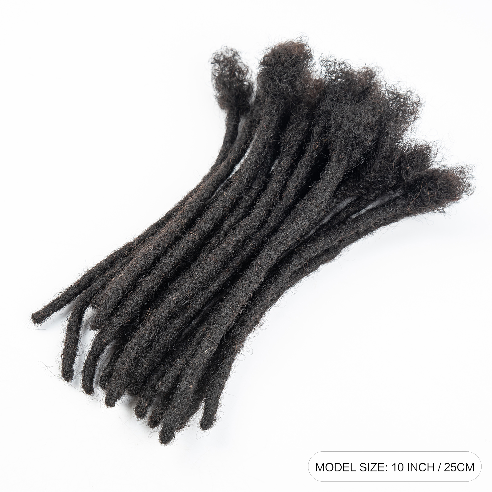 Extensions de cheveux humains Dreadlock, 8 pouces, épaisseur 0.6cm, Locs réguliers, pour femmes, hommes et enfants, Locs permanents entièrement faits à la main