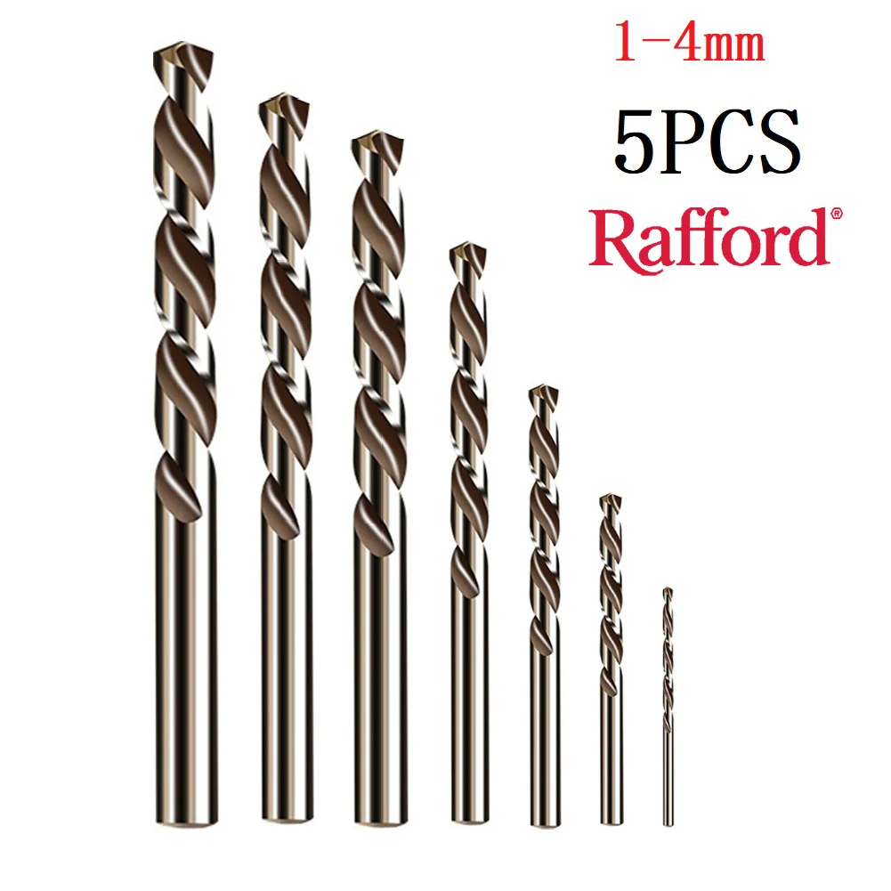 Rafford 5 Pcs HSS Drill Bit 1mm 1.5mm 2mm 2.5mm 3mm For Stainless Steel Auger High Quality Drill Press Power Tool Parts