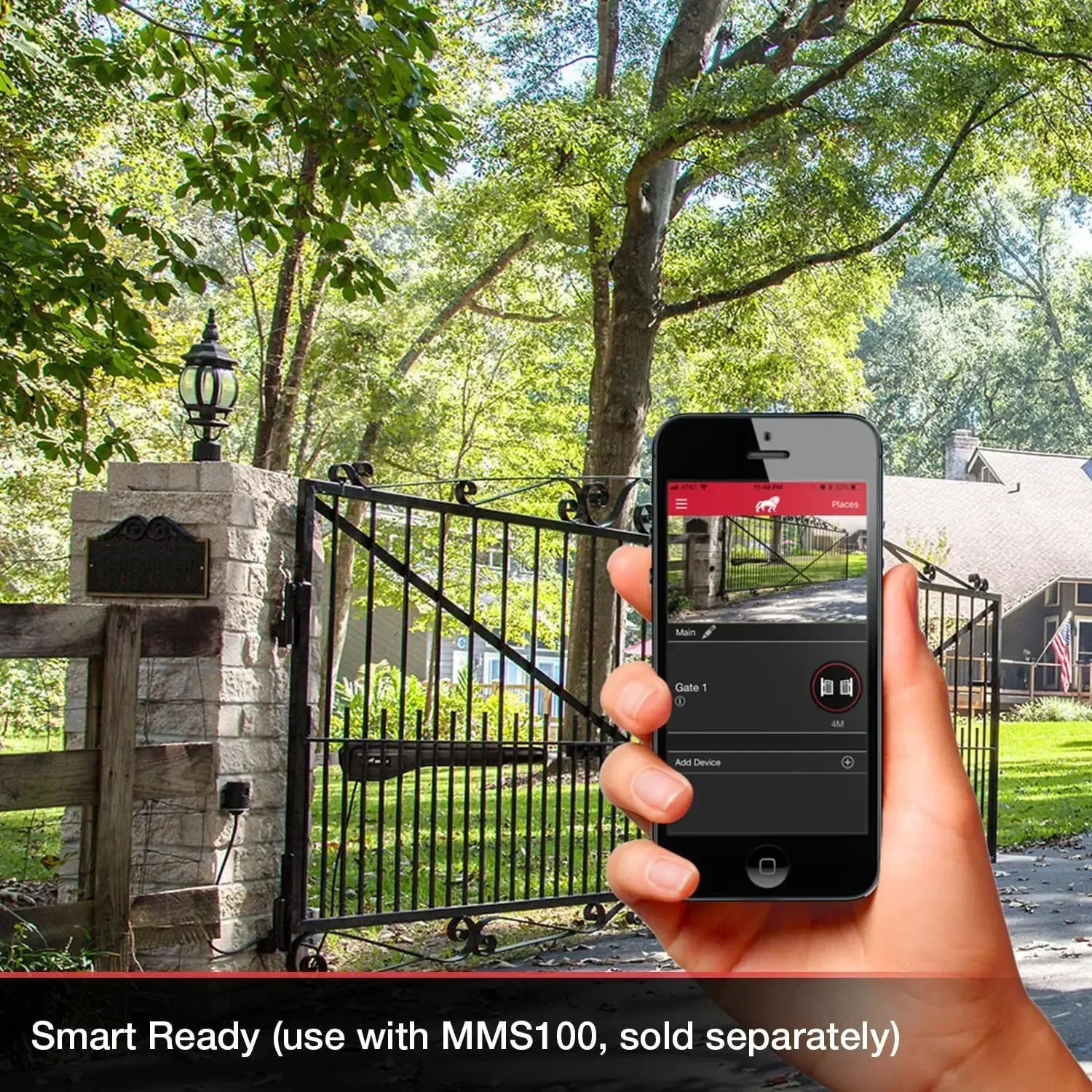 Hot Sellers.Mighty Mule MM371W Automatic Gate Opener, Smart and Solar Ready, Includes Gate Opener Remote and More-Up.NEW