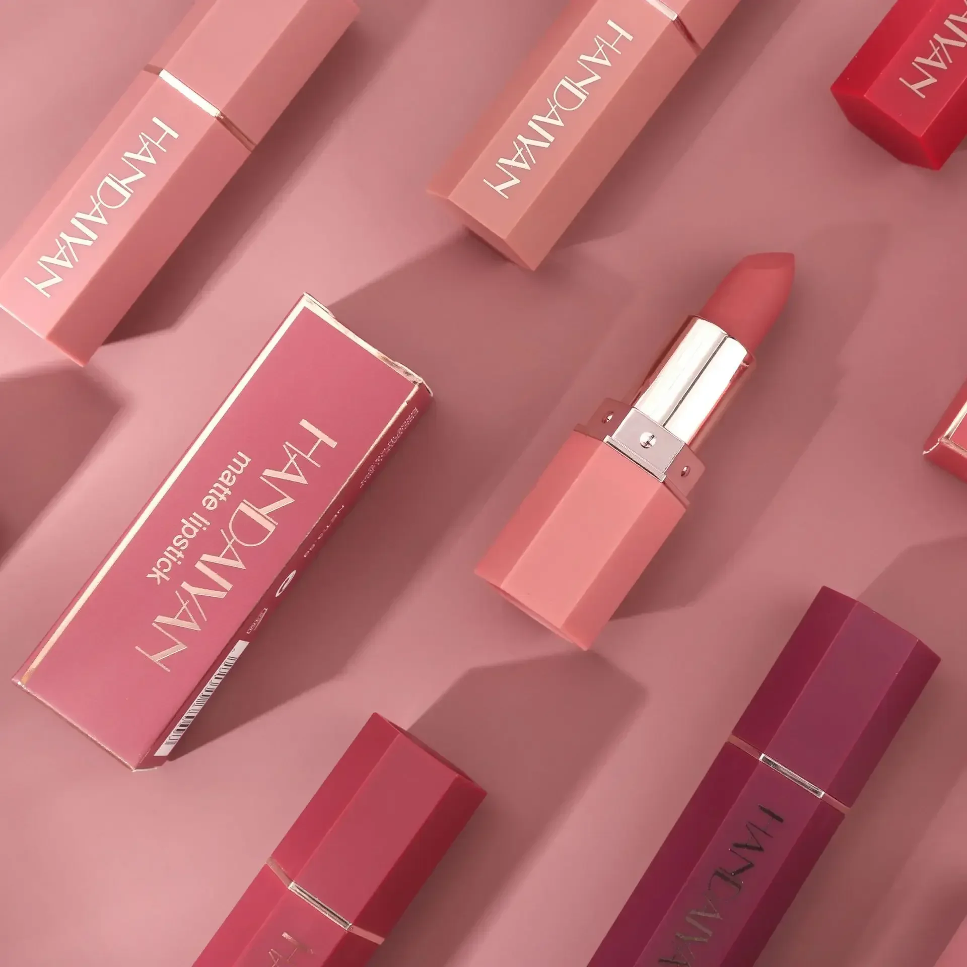 Lápiz labial mate desnudo, resistente al agua, taza antiadherente de larga duración, lápiz labial que no se decolora, lápices labiales de terciopelo rojo y rosa, cosméticos de maquillaje