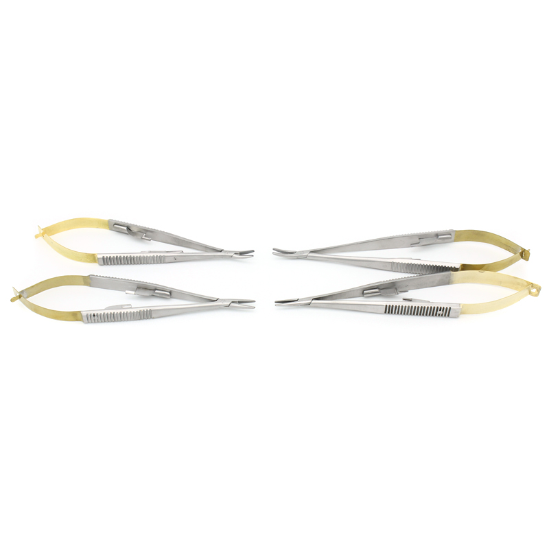 ตรง/โค้ง Castroviejo เข็มผู้ถือล็อค Holding Forceps 14 ซม./16 ซม.Microsurgery Instruments ทันตกรรม FORCE