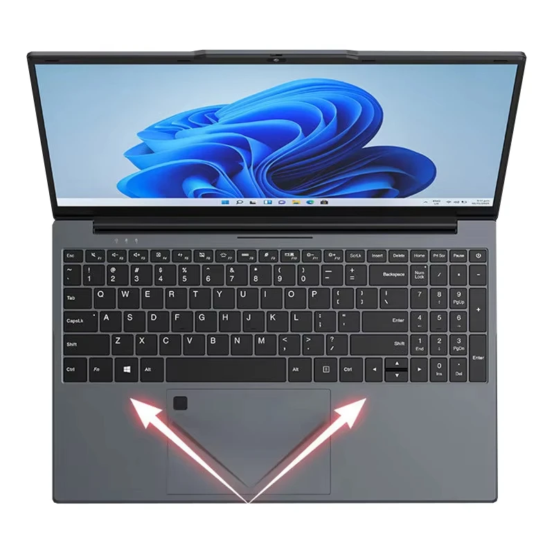 YJ-R5 Fingerprint Laptop AMD R5 3500U 15.6 Inch 60 Hz Windows 11 Notebook DDR4 MAX 32GB 2*SSD 5000mAh 1920x1080 Gaming Laptop