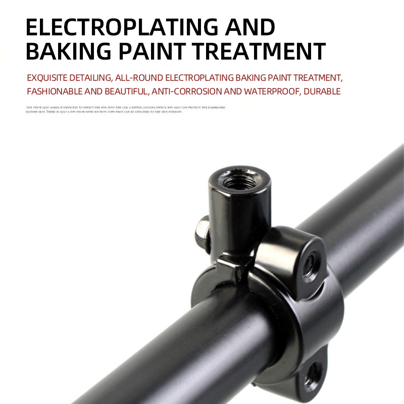 2Pcs Motorcycle Handlebar Mirror Mount Clamp 10mm Thread Rearview Mirror Holder Adapter Bracket Retainer Black