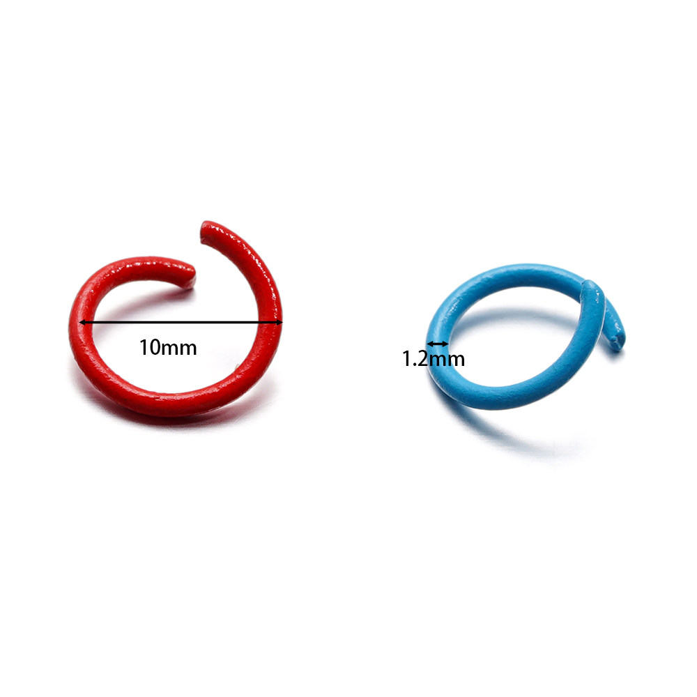 100 stks/partij 1.2x10mm Kleurrijke Open Ringetjes Split Ringetje Connector Voor Diy Sieraden Maken Bevindingen Accessoires benodigdheden