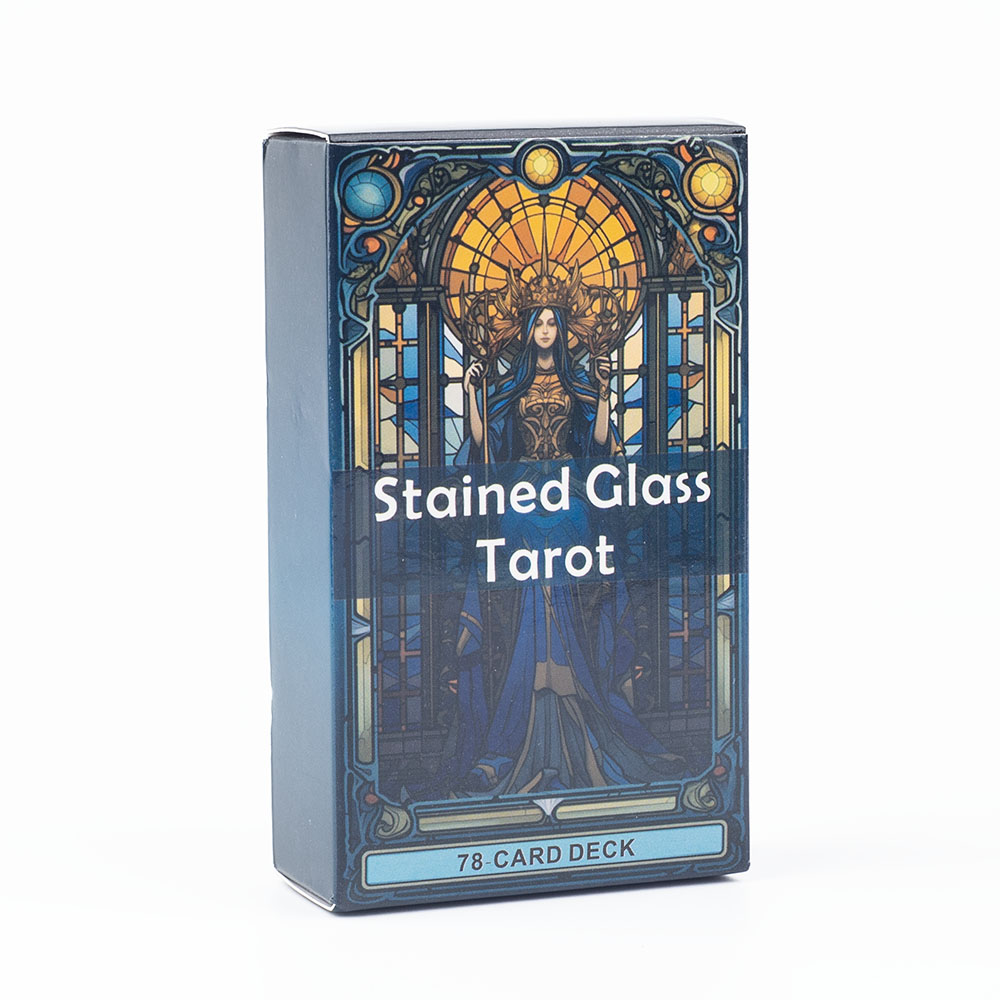 Stained Glass TAROT 78-Card Deck Leisure Entertainment การ์ดเกม Family Gathering Divination BOARD เล่นเกม 10.3*6 ซม.