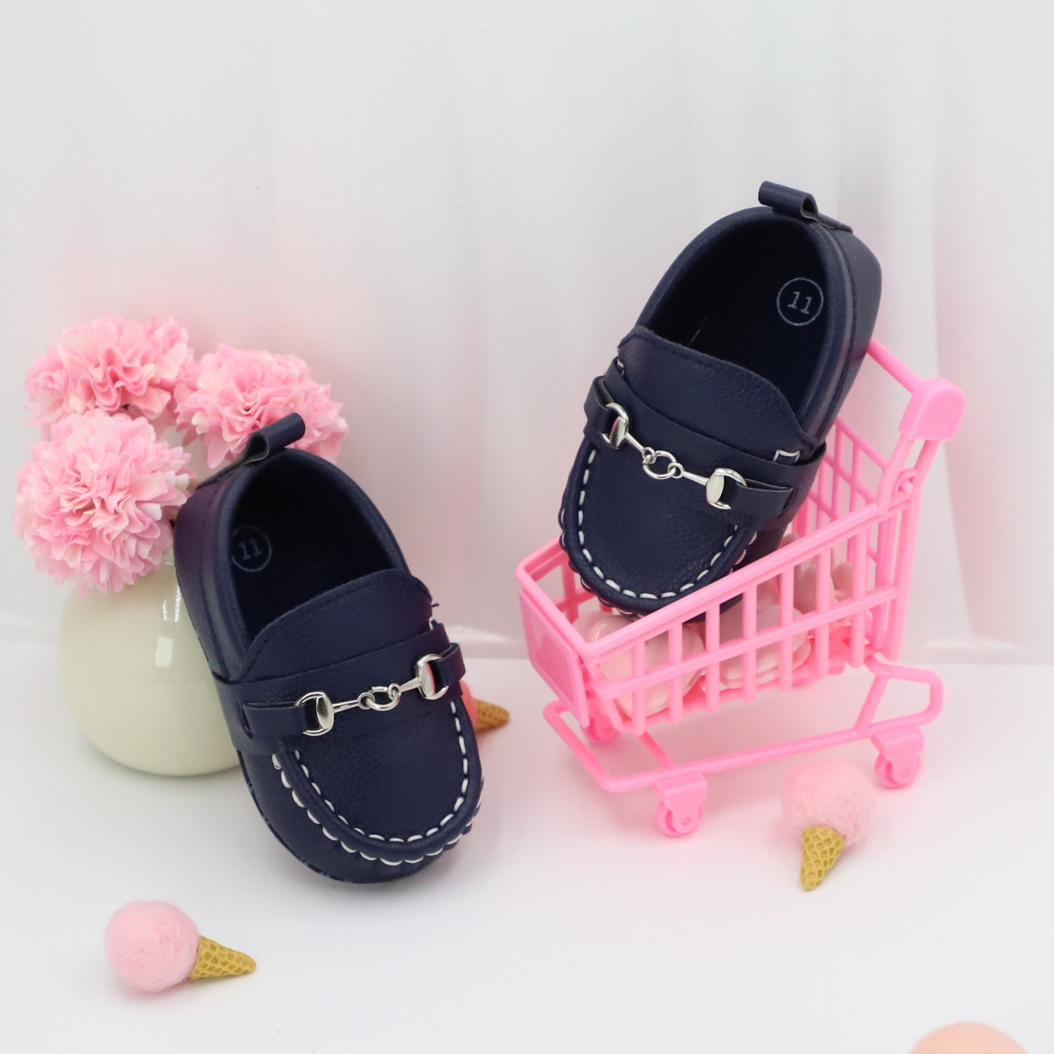 RABEISIR Casual Solid Color Slip On Low Top Loafer Shoes For Baby Boys, Lightweight Comfortable Non Slip Flat Shoes