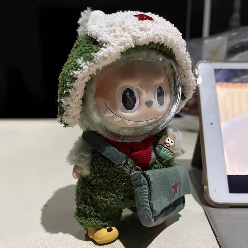 Transparant gezichtsmasker voor mini pluche pop Labubu Idol Kpop pop vinyl speelgoed gelaatsscherm popaccessoires Houd pop gezicht schoon