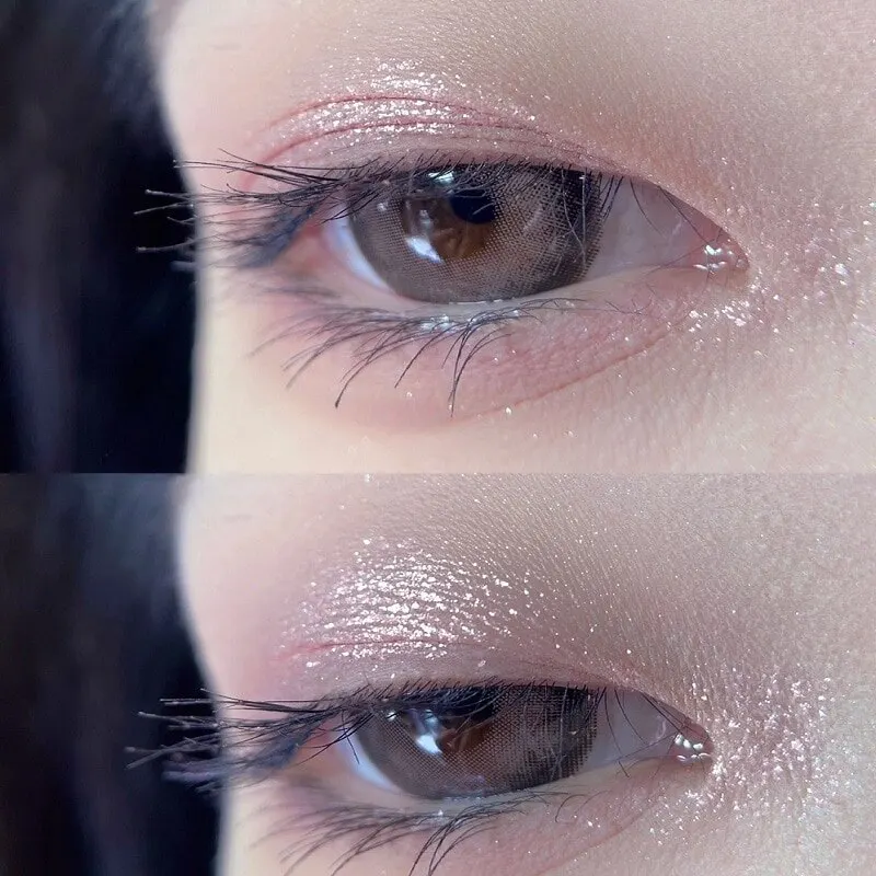 DIKALU vassoio per ombretti in acrilico trasparente Pearl Matte Waterproof non è facile da sformare ombretto a nove griglie Color terra