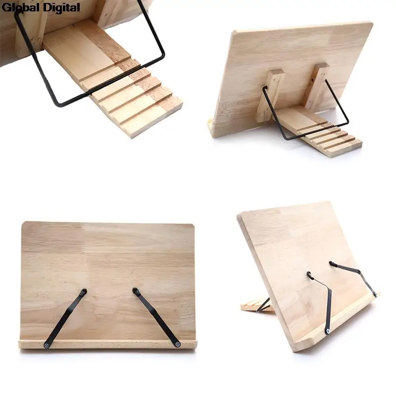 Adjustable Wood Reading Rest Tablet  Book Holder Foldable Cook Home Study Room Desk Organizer 2022 Book Holder  Book Organizer