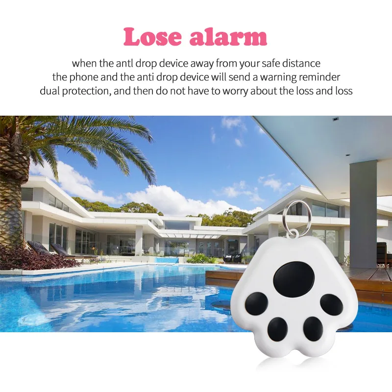 Dispositivo anti-smarrimento Bluetooth Smart Mini GPS Tracker per localizzatore di animali domestici con borsa per bambini con compatibilità iOS/Android