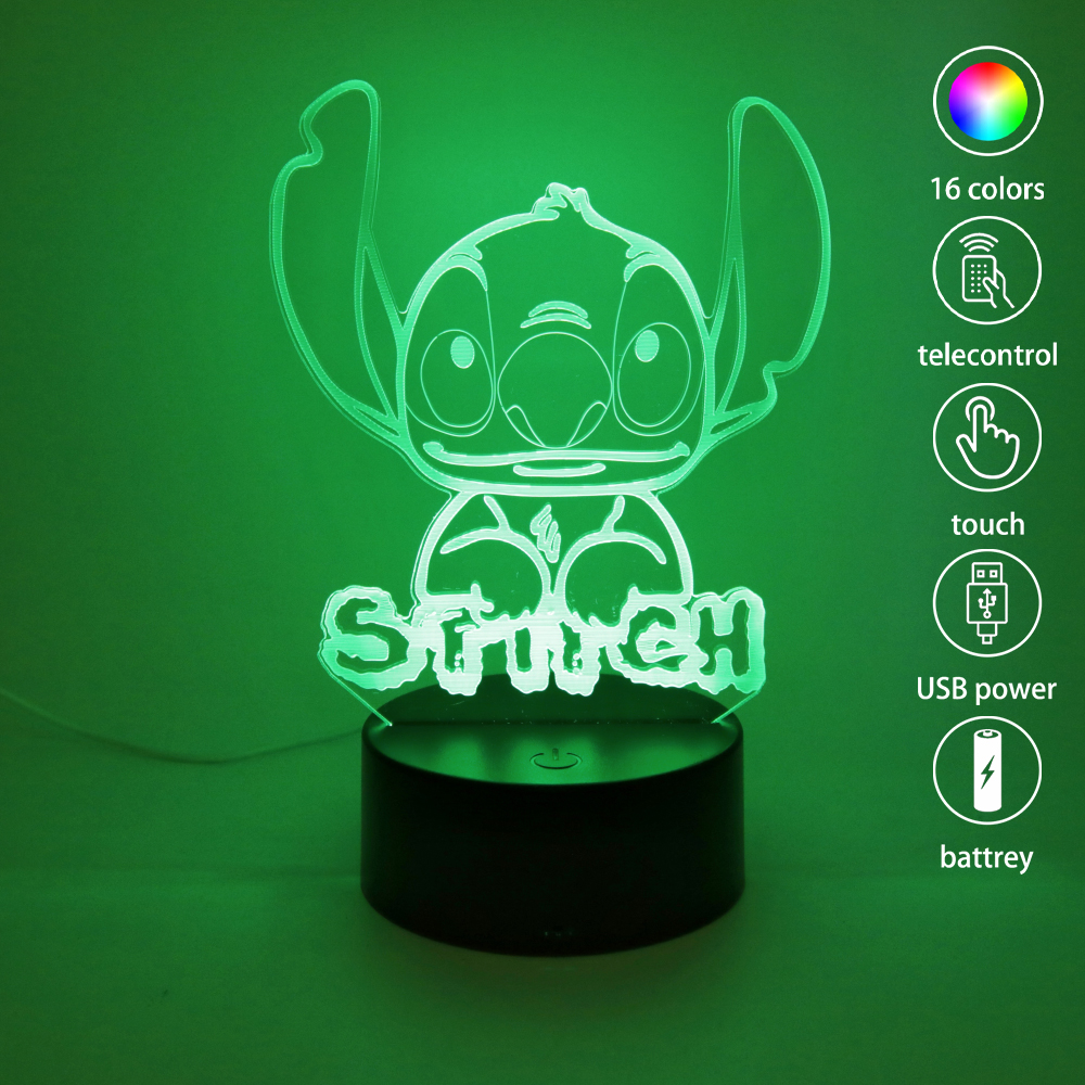 Led かわいいタッチランプアニメステッチゲーム寝室の装飾 Usb ナイトライト子供の誕生日パーソナライズされたギフト美的部屋の装飾