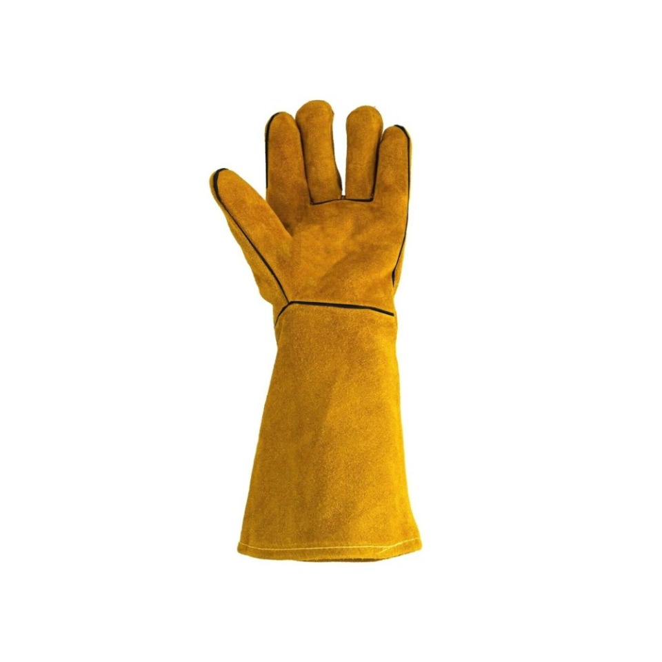 Cowhide Flame-retardant Welding Work Gloves Heat-proof Metal Welding Protector Yellow Gloves Soldering Welding Gloves Tools