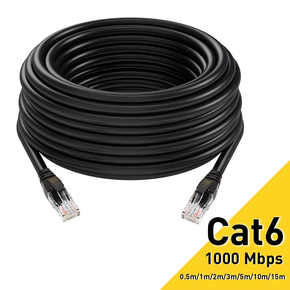 Cable Ethernet Cat6 RJ45 UTP Cable de red LAN Internet 1000Mbps de alta velocidad para enrutador de ordenador portátil enrutador de PC PS5 PC 4 3 módem Xbox