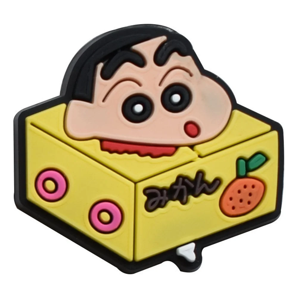10Pcs 크레용 Shin-chan 운동화 버클 액세서리 샌들 버클 장식 파티 크리스마스 선물을위한 애니메이션 만화 버클