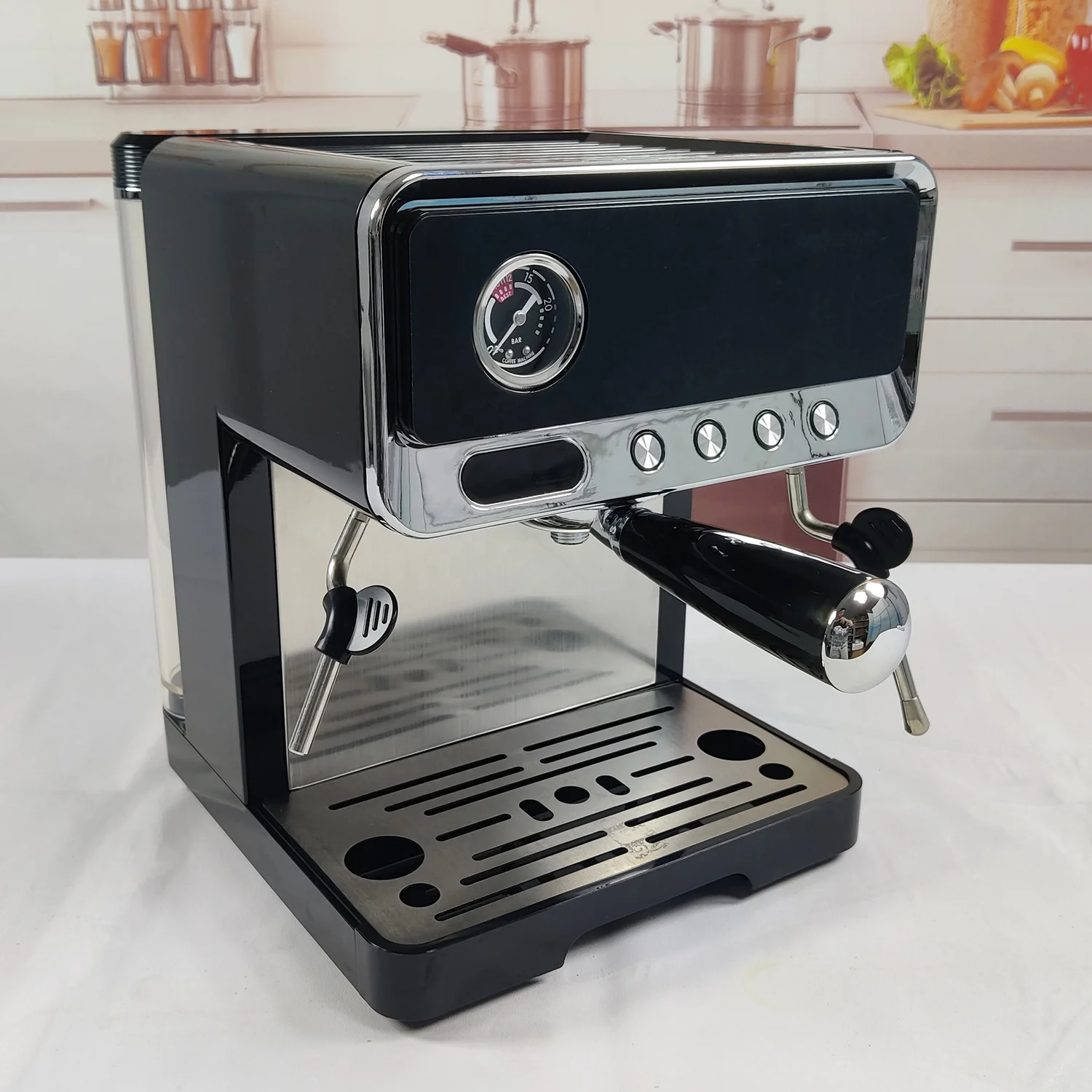 ST Wholesale Cheap Customized Small Home Use Milk Frothing Steam Moka Macchiato Espresso Machine Coffee Maker