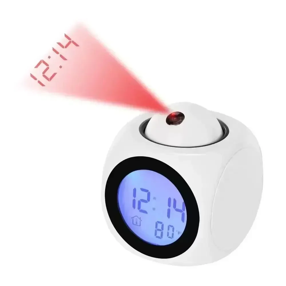 Projektion Wecker Decke Display Snooze Schreibtisch Tisch Uhr Stimme Multifunktions Digitale Projektion Uhr Temperatur Display