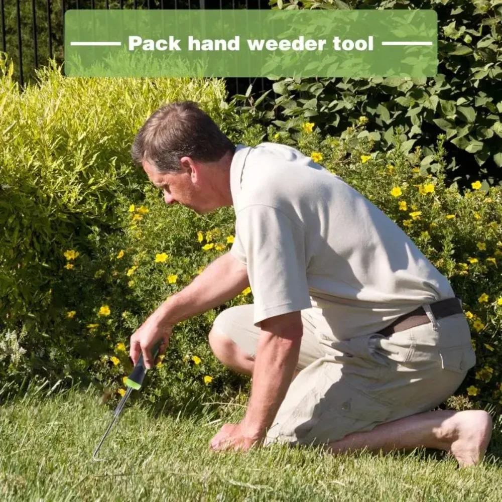 Heavy-Duty Weed Puller Tool - Ergonomic Root Remover for Lawn, Patio Gravel, Effortless Manual Weeding Tool with Non-Slip Grip