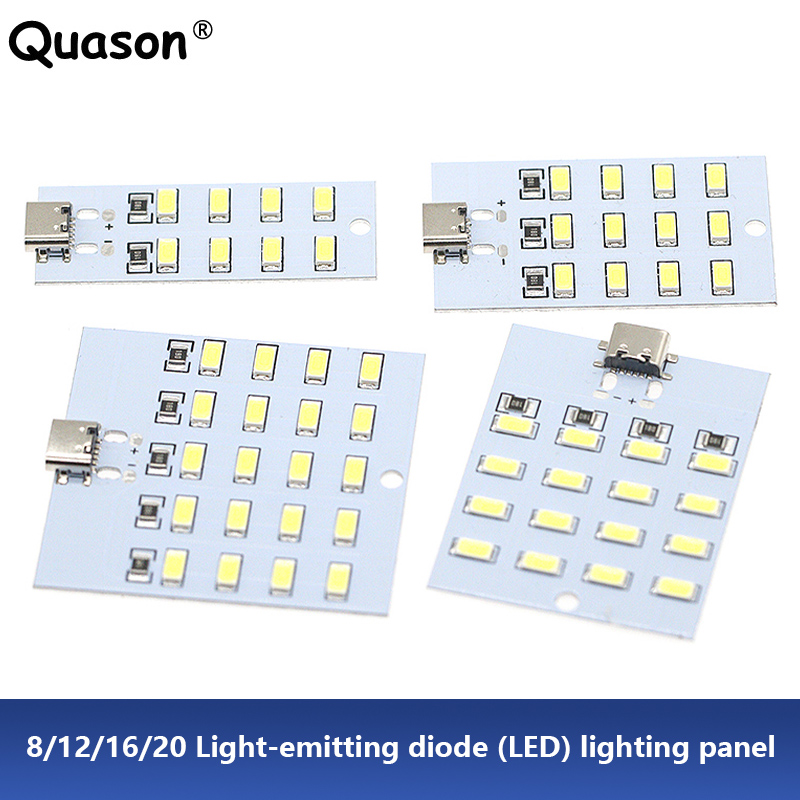 TYPE-C высокое качество 5730 smd 5 В 430 мА ~ 470 мА Белый Mirco Usb 5730 Светодиодная панель освещения USB Мобильный светильник Аварийное освещение Ночник