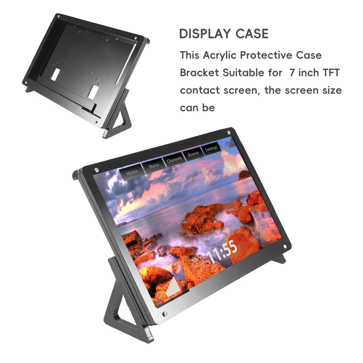 7 Inch Lcd Acrylic Bracket Case Contact Screen Case Holder Bracket For Raspberry Pi 3 Model B+
