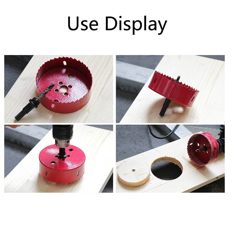 1 個 16-200 ミリメートルバイメタル木材ホールソーセット木工板金プラスチアルミニウム掘削ドリルビット DIY ツールアクセサリー