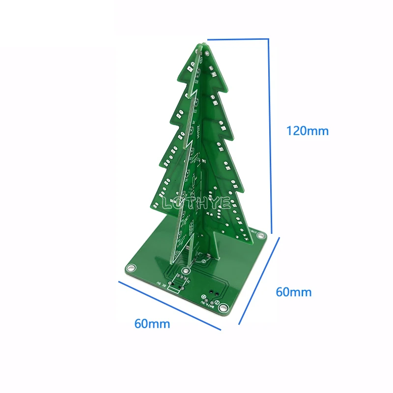 DIY Christmas Tree LED Flash Electronic Kit Soldering Assembly 3 Color / 7 Color Electronic Fun Welding