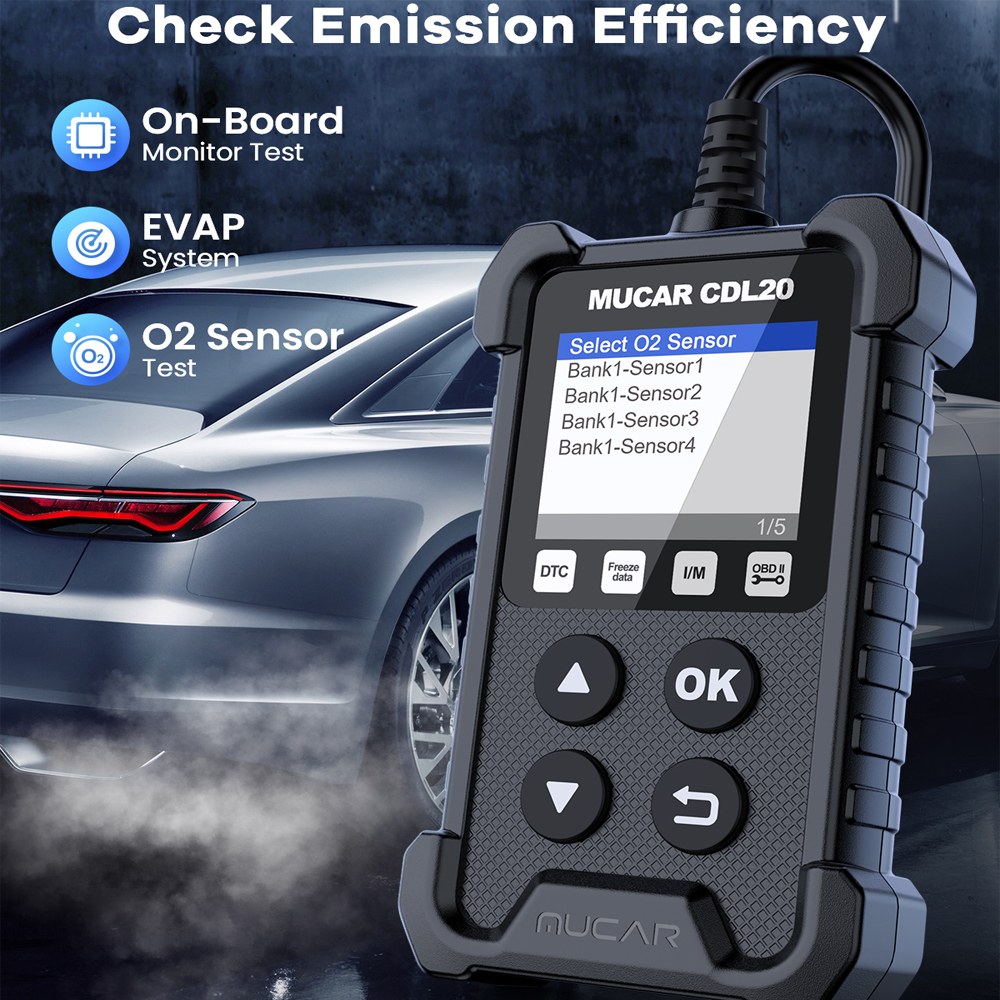 Escáner MUCAR CDL20 2024 OBD2, herramienta de escaneo de sistema completo, herramientas de diagnóstico de luz del motor, prueba de Smog, lector de código automotriz