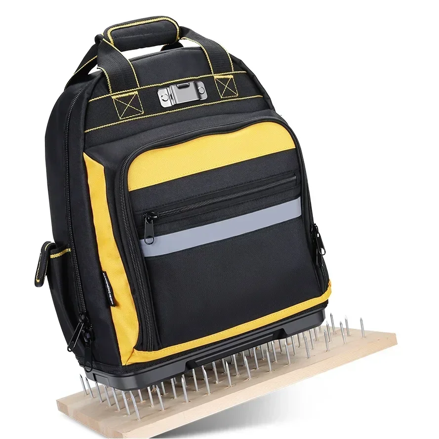 Sac à outils de réparation pour hommes, sac à dos lancé par des hommes, valise en toile d'entretien multifonctionnelle, support d'électriciens, durable et portable
