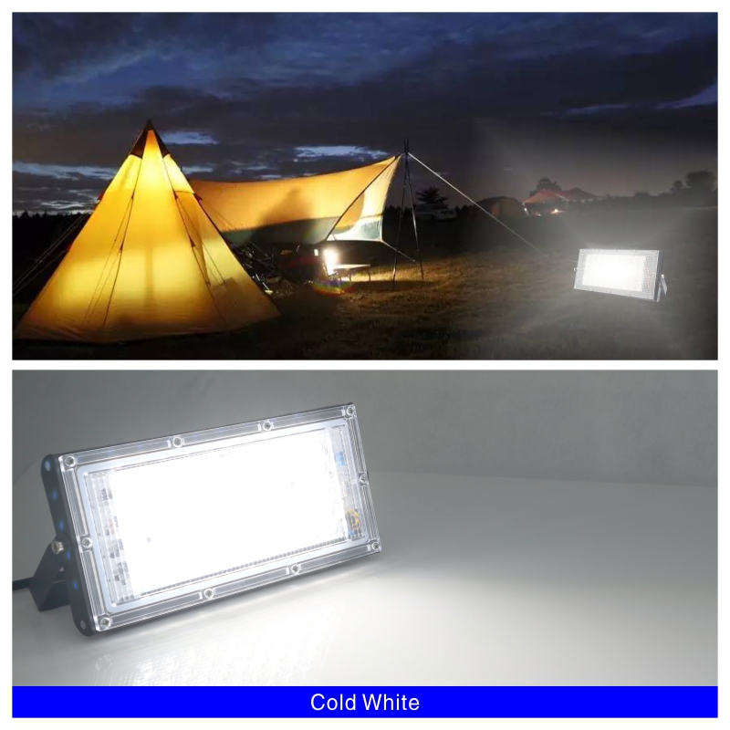 DC 12V-85V 50W Led Flutlicht Outdoor Flutlicht Scheinwerfer 12v Volt Reflektor Led Tragbare sicherheit Licht Verbinden mit Batterie