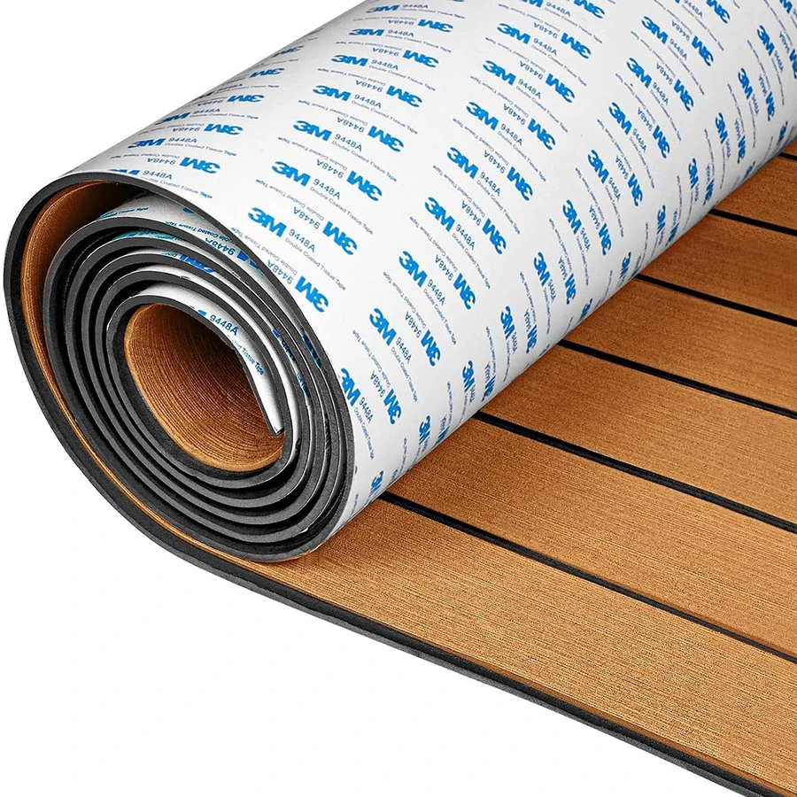 Płyta podłogowa do łodzi z pianki EVA 2400*450mm, samoprzylepna, morska, imitacja teaku, platforma do pływania Jon, podkładka na kierownicę, RV