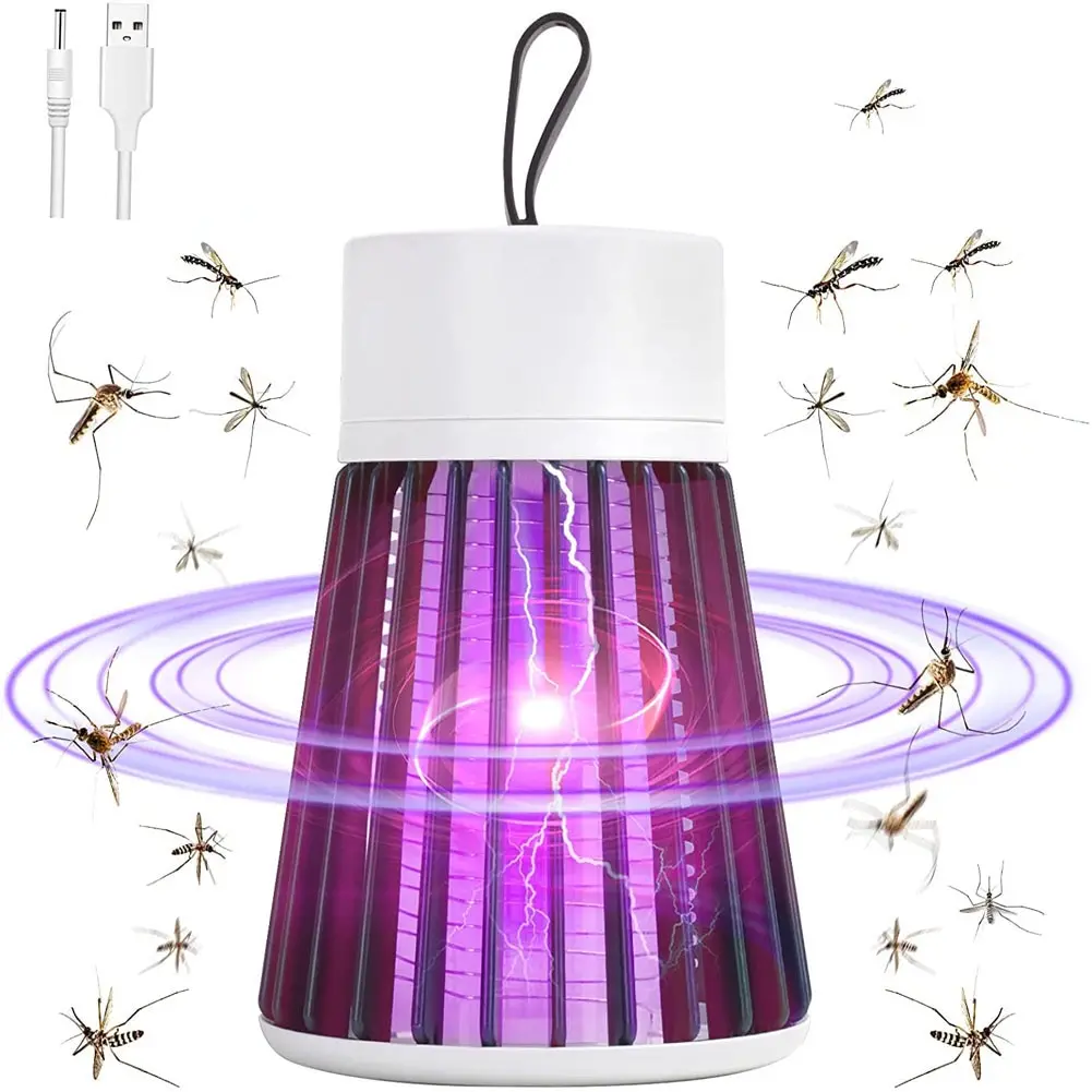 2023 de descarga eléctrica, lámpara para el asesino de mosquitos, trampa para moscas USB, Zapper, repelente de insectos, para habitación al aire libre, trampa antimosquitos